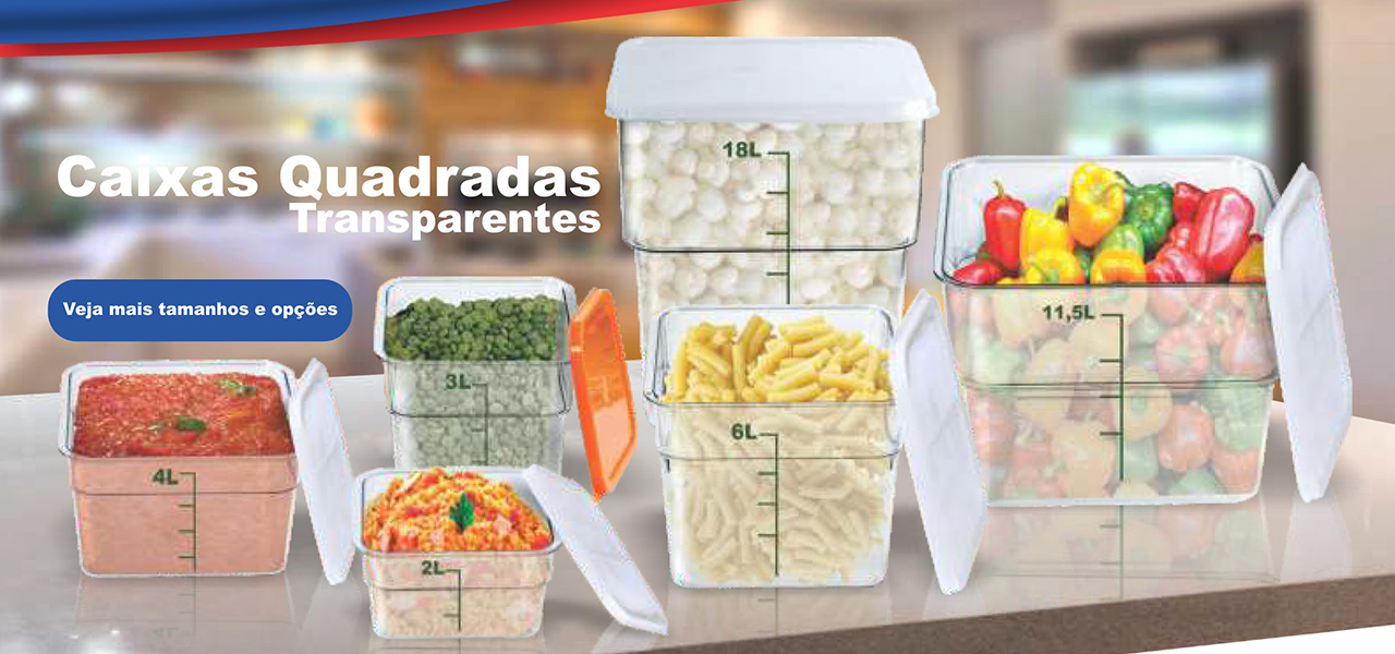 Caixas quadradas transparentes