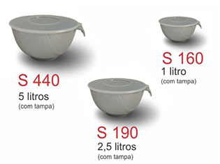 Tigelas com tampa